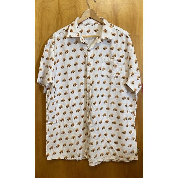 cinci cribs chilli dog short sleeve button up collared shirt size XL - Picture 3 of 10